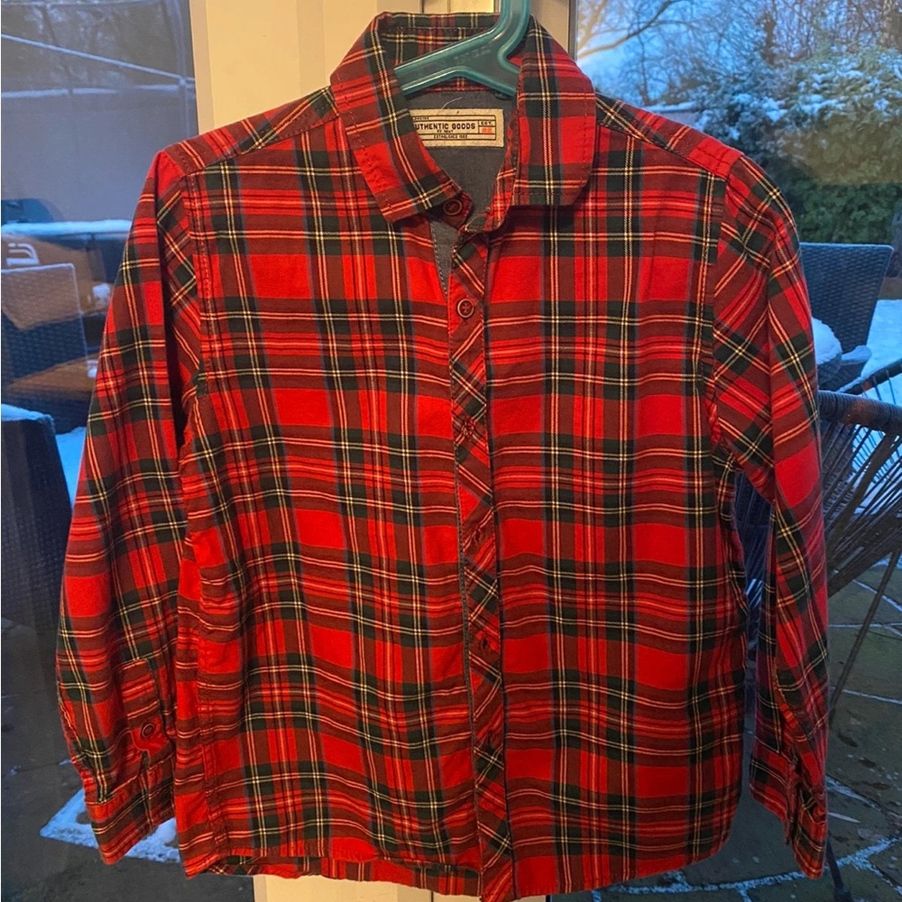 Ralph Lauren Vibrant Red and Green Plaid Shirt